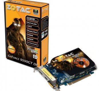ZOTAC GeForce 9500 GT DP - Karty graficzne z Display Port dla użytkowników masowych