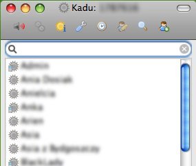 Lista kontaktów Kadu 0.6.5