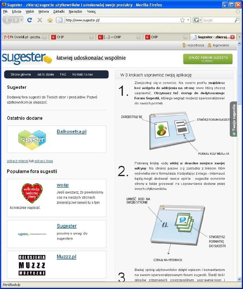 Sugester to pierwszy portal tego typu w polskim Internecie