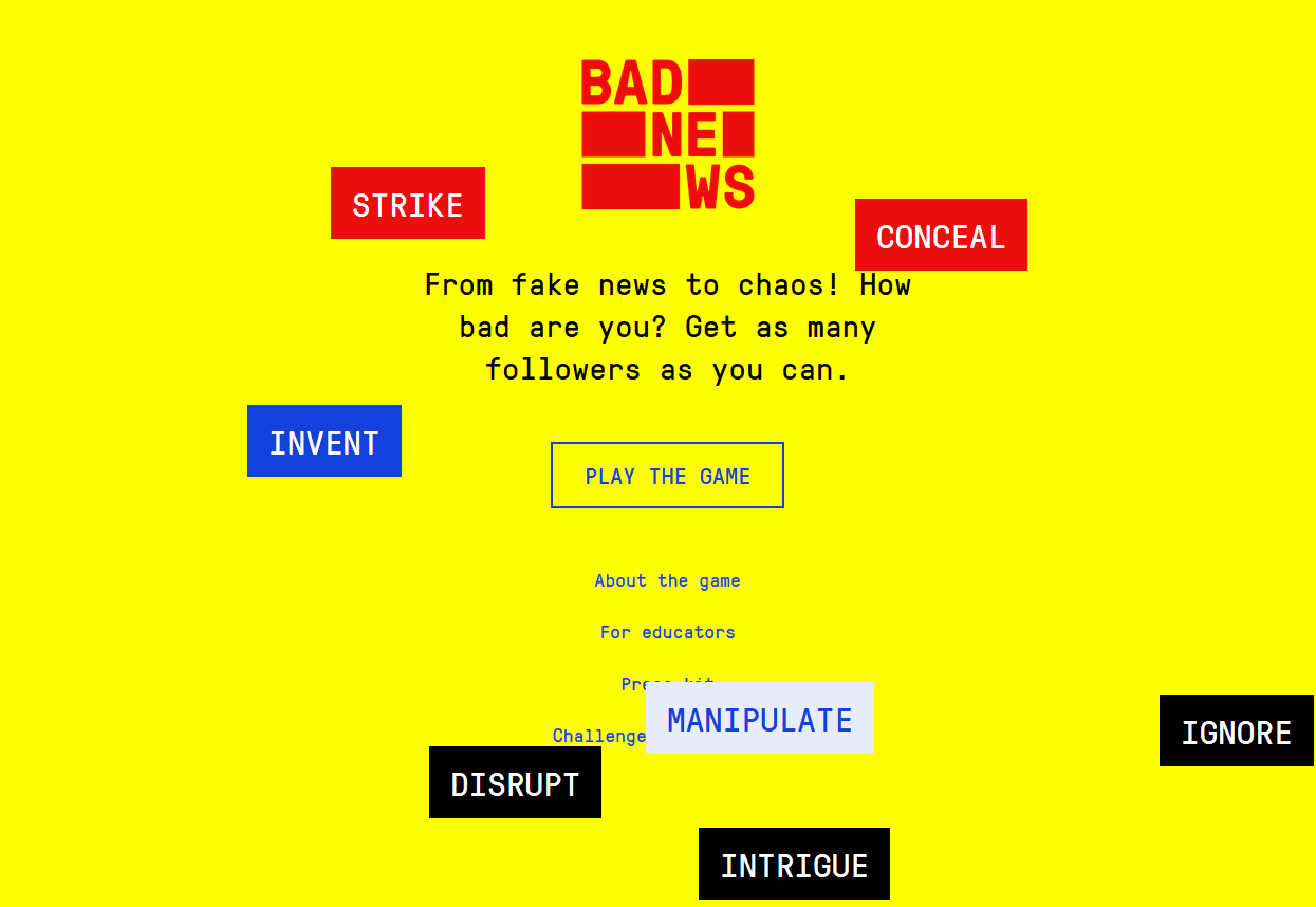 Dzięki grze “Bad News” możemy wcielić się w twórcę fakenewsów