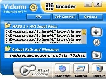 Program Vidomi konwertuje filmy do chronionych formatów DivX.