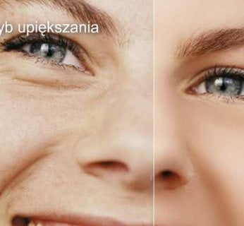 Aparat Olympusa zachowuje szczegóły tam, gdzie jest to wymagane – np. w przypadku oczu – a równocześnie wyraźnie wygładza skórę i usuwa plamki i zmarszczki.