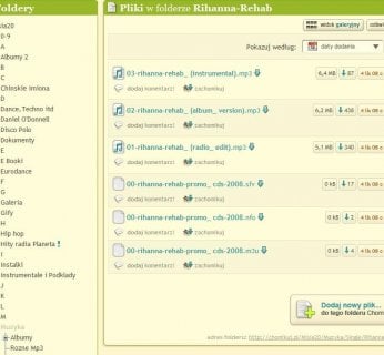 W serwisie Chomikuj znajdziemy większość interesujących nas utworów w postaci gotowej do ściągnięcia i odsłuchania na naszym pececie.