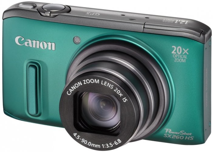 Canon PowerShot SX260 HS: W razie potrzeby lampa błyskowa wyjeżdża z obudowy.