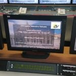Wnętrze najnowocześniejszego wozu transmisyjnego, jaki posiada Sony. Najprawdopodobniej jest to również najnowocześniejszy wóz transmisyjny na świecie.