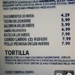 Google Translate – WordLens. Przykład tłumaczenia menu z języka angielskiego na hiszpański.