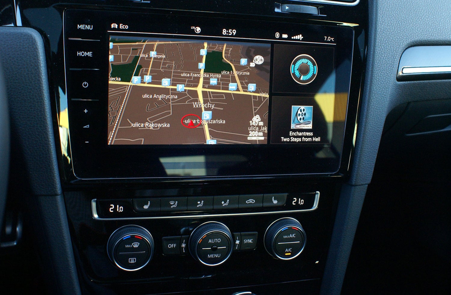VW Golf R - kokpit