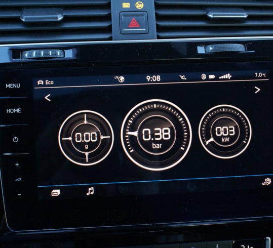 VW Golf R - kokpit (nawigacja)