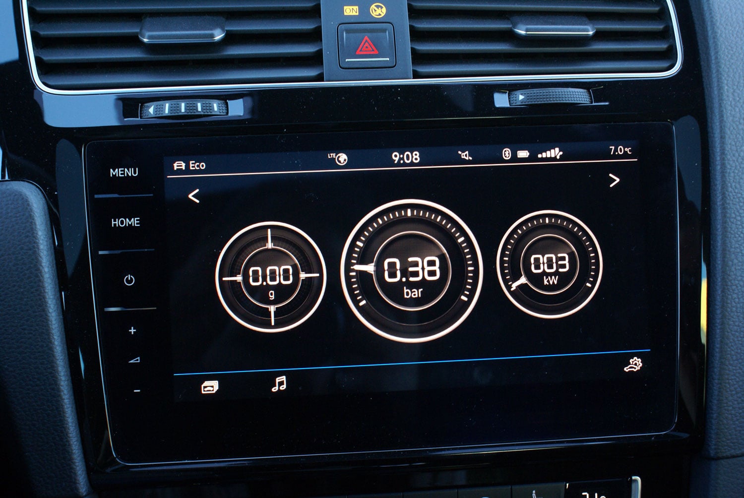 VW Golf R - kokpit (nawigacja)
