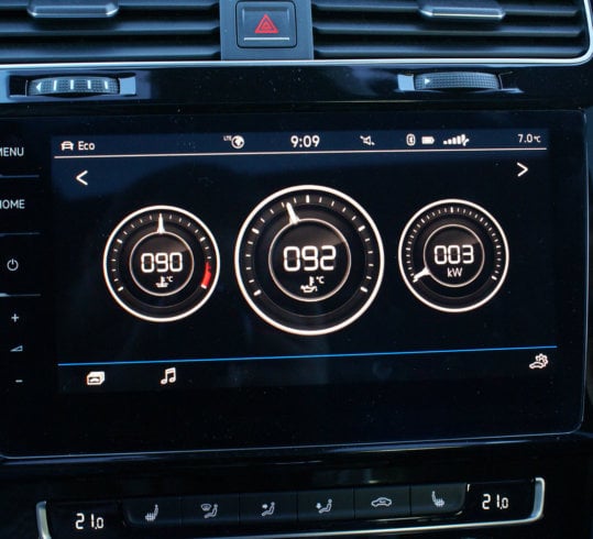 VW Golf R - kokpit (nawigacja)