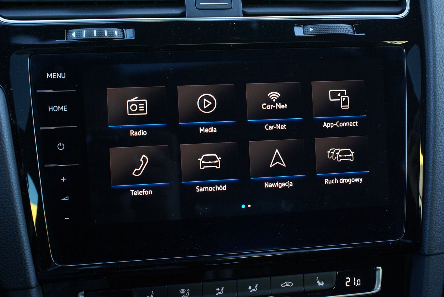 VW Golf R - kokpit