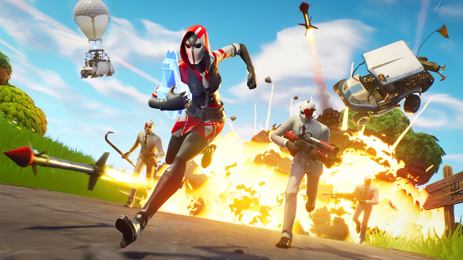 grafika przedstawiająca rozgrywkę w Fortnite