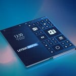 Render przedstawiający składany smartfon Intela