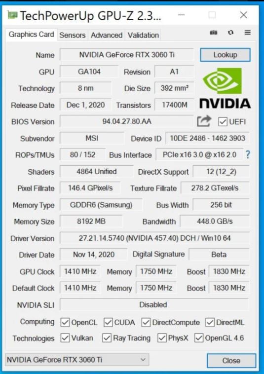 test GeForce RTX 3060 Ti, recenzja GeForce RTX 3060 Ti, opinia GeForce RTX 3060 Ti