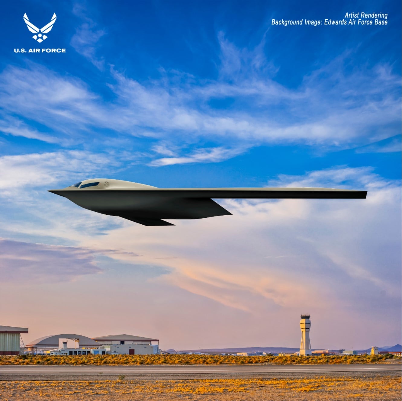 Nowy oficjalny render bombowca B-21 Raider, render bombowca B-21 Raider, render B-21 Raider, render B-21