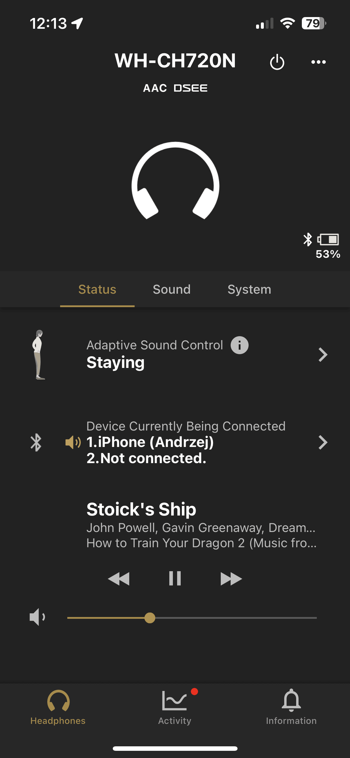 Sony WH-CN720N screenshot