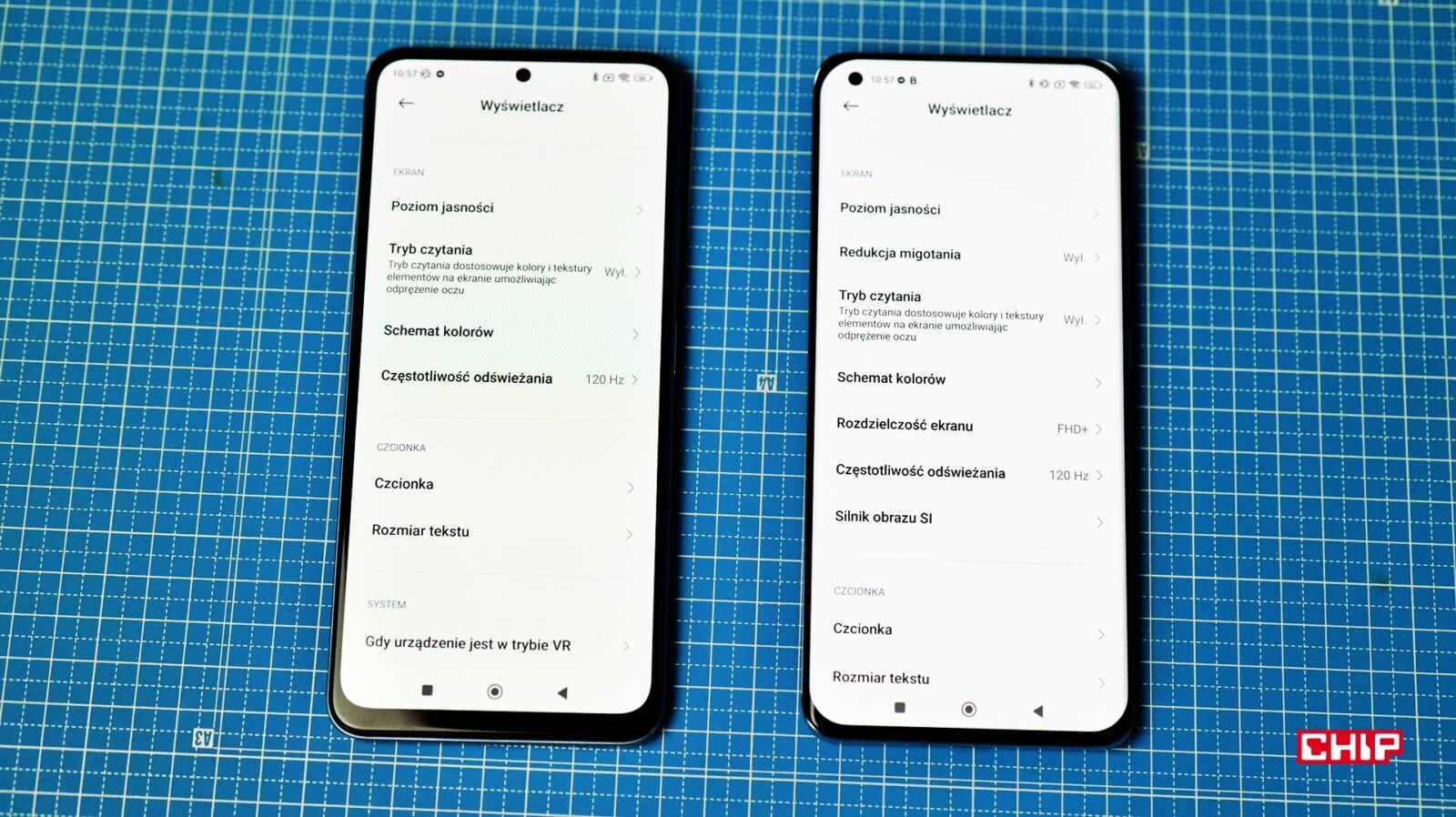 poco x5 czy xiaomi mi 11 - ustawienia ekranu