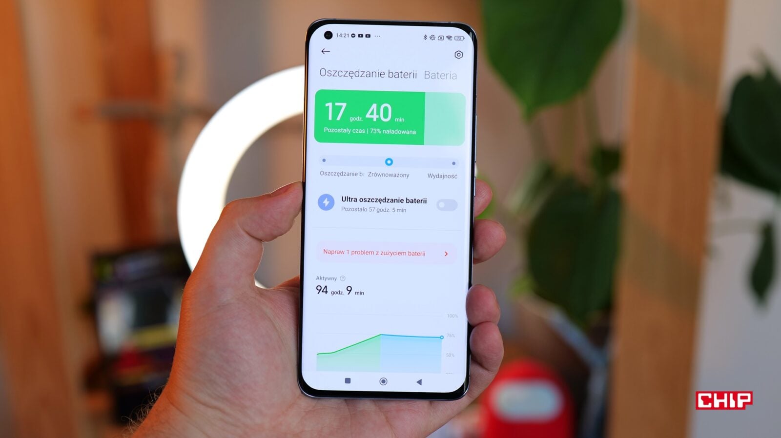 Opcje baterii w MIUI 14
