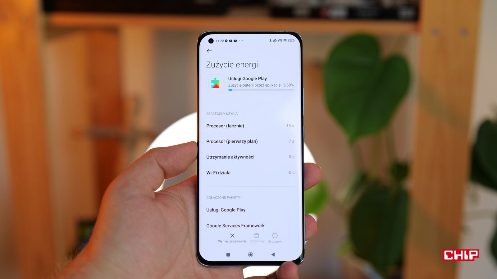 Informacje o zużyciu energii przez aplikacje w MIUI 14