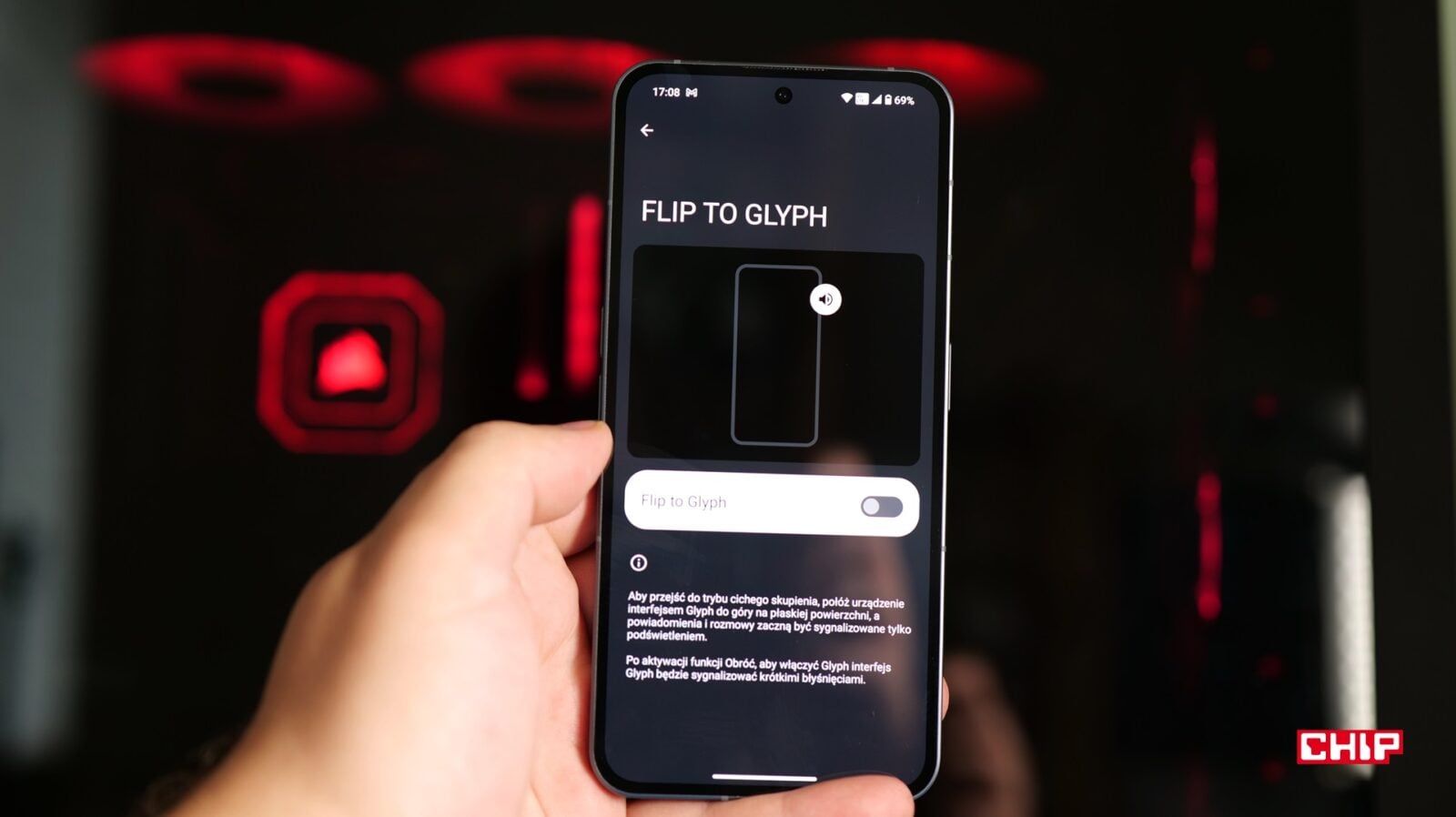 Funkcja Flip to Glyph