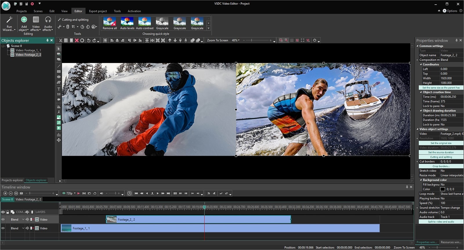 VSDC Free Video Editor - montowanie filmów