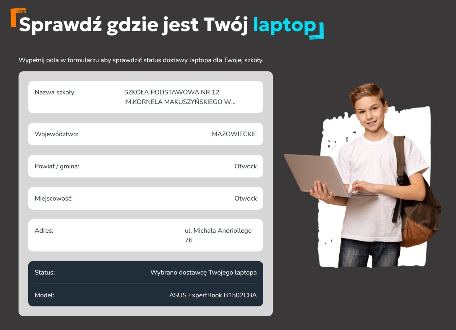 laptop dla ucznia