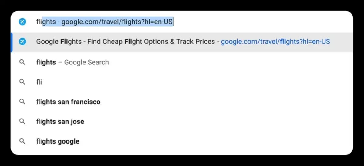 Chrome - sugerowanie wyszukiwanych tematów
