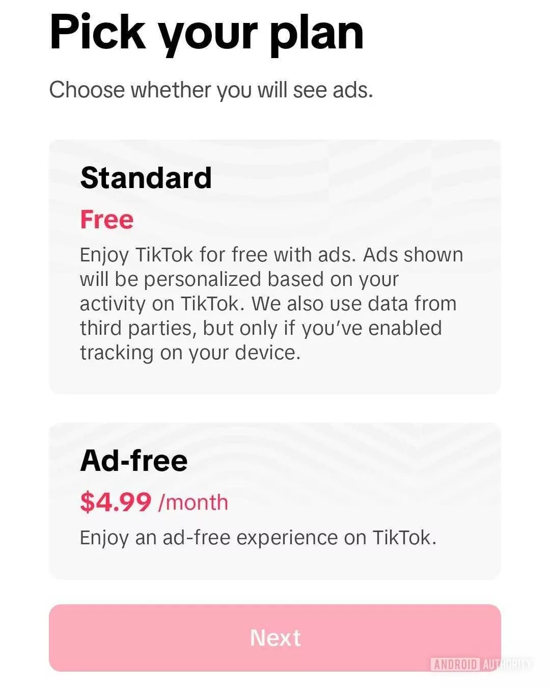 TikTok subskrypcja