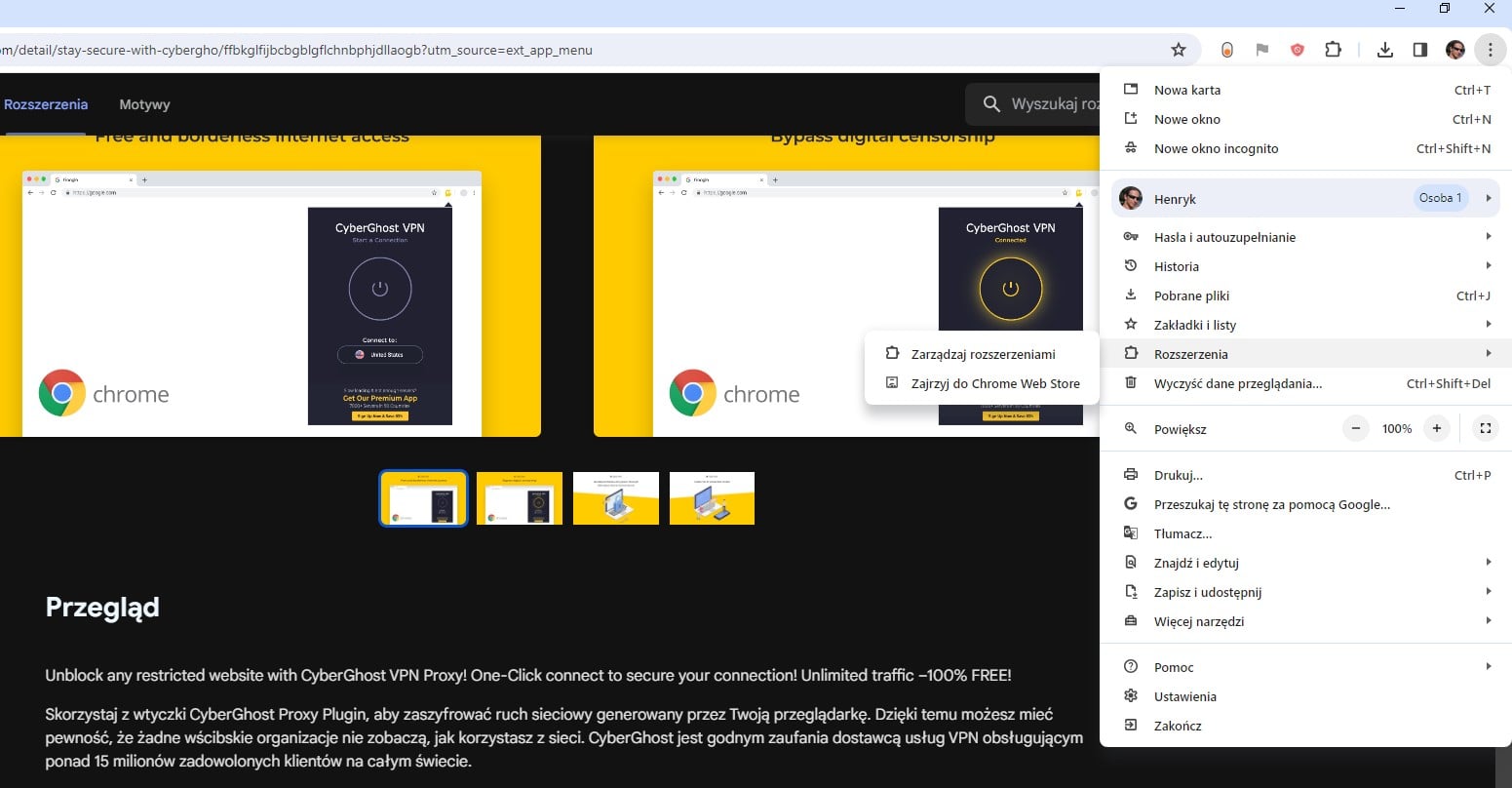 VPN dla Chrome