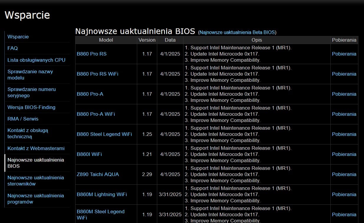 ASRock - BIOS dla procesorów Ryzen