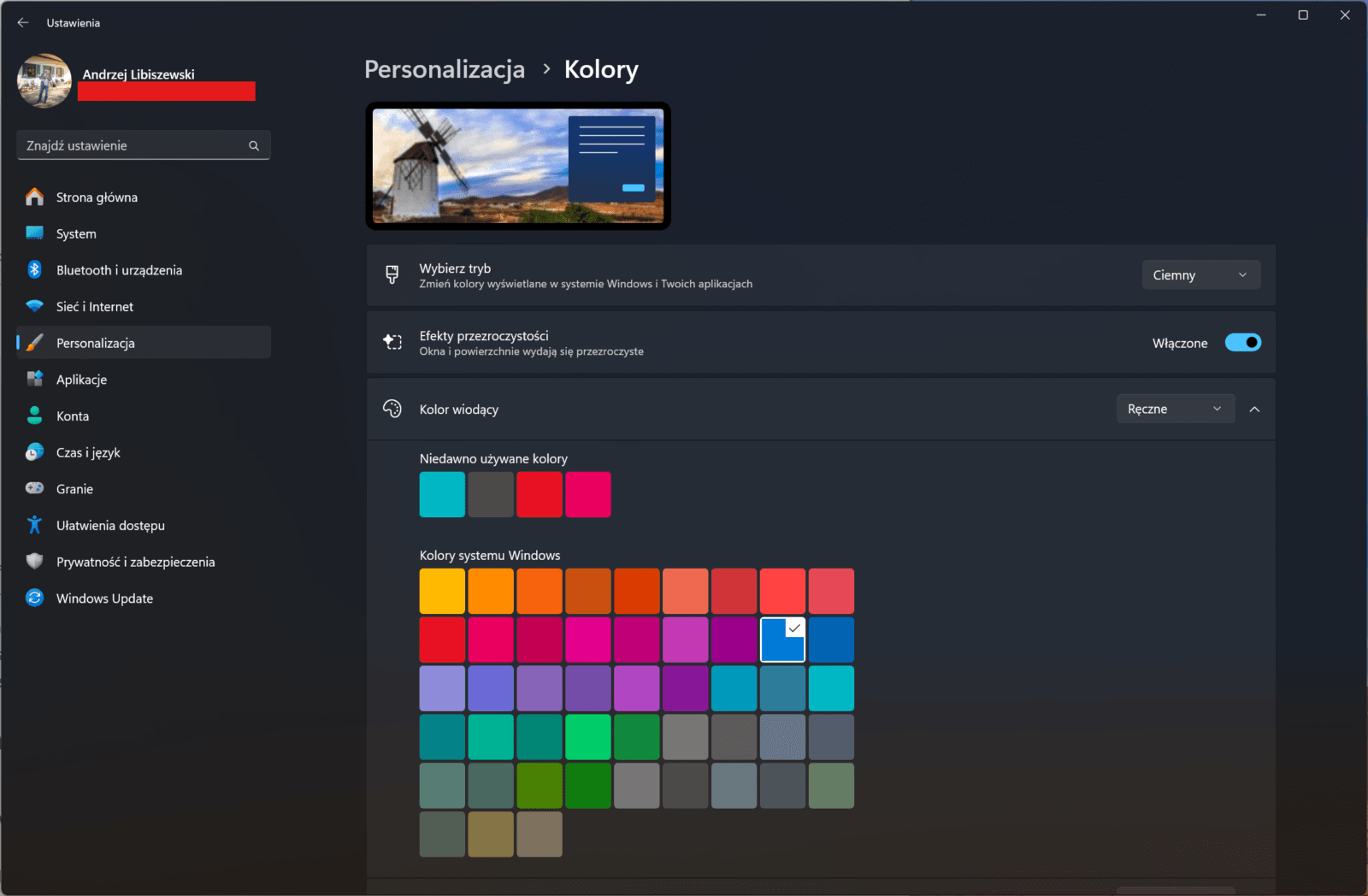 Windows 11 personalizacja