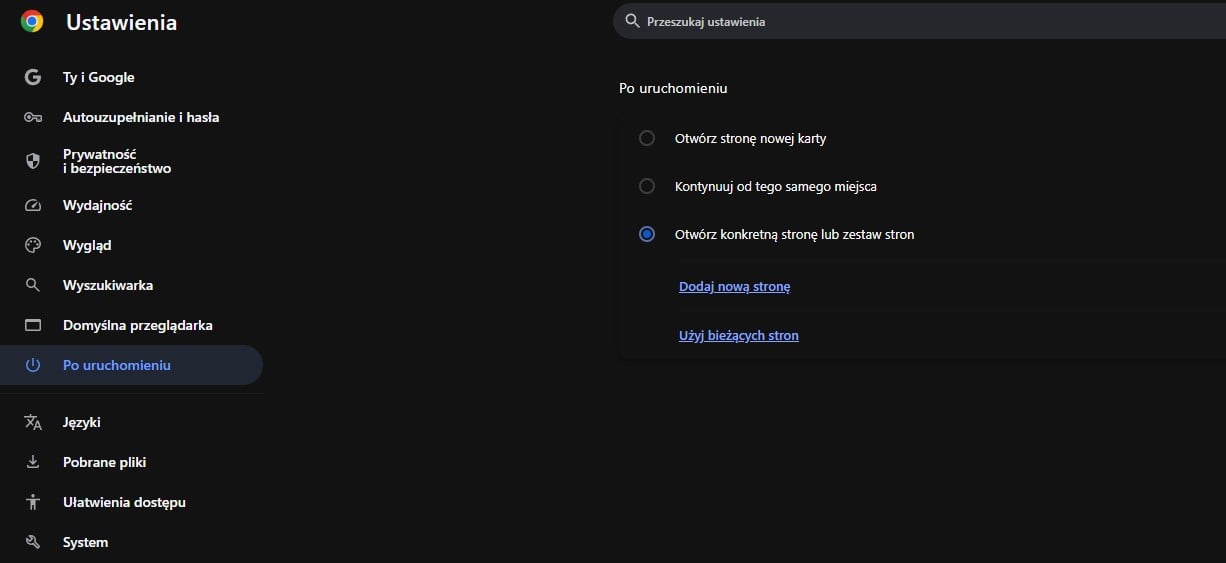 Chrome start