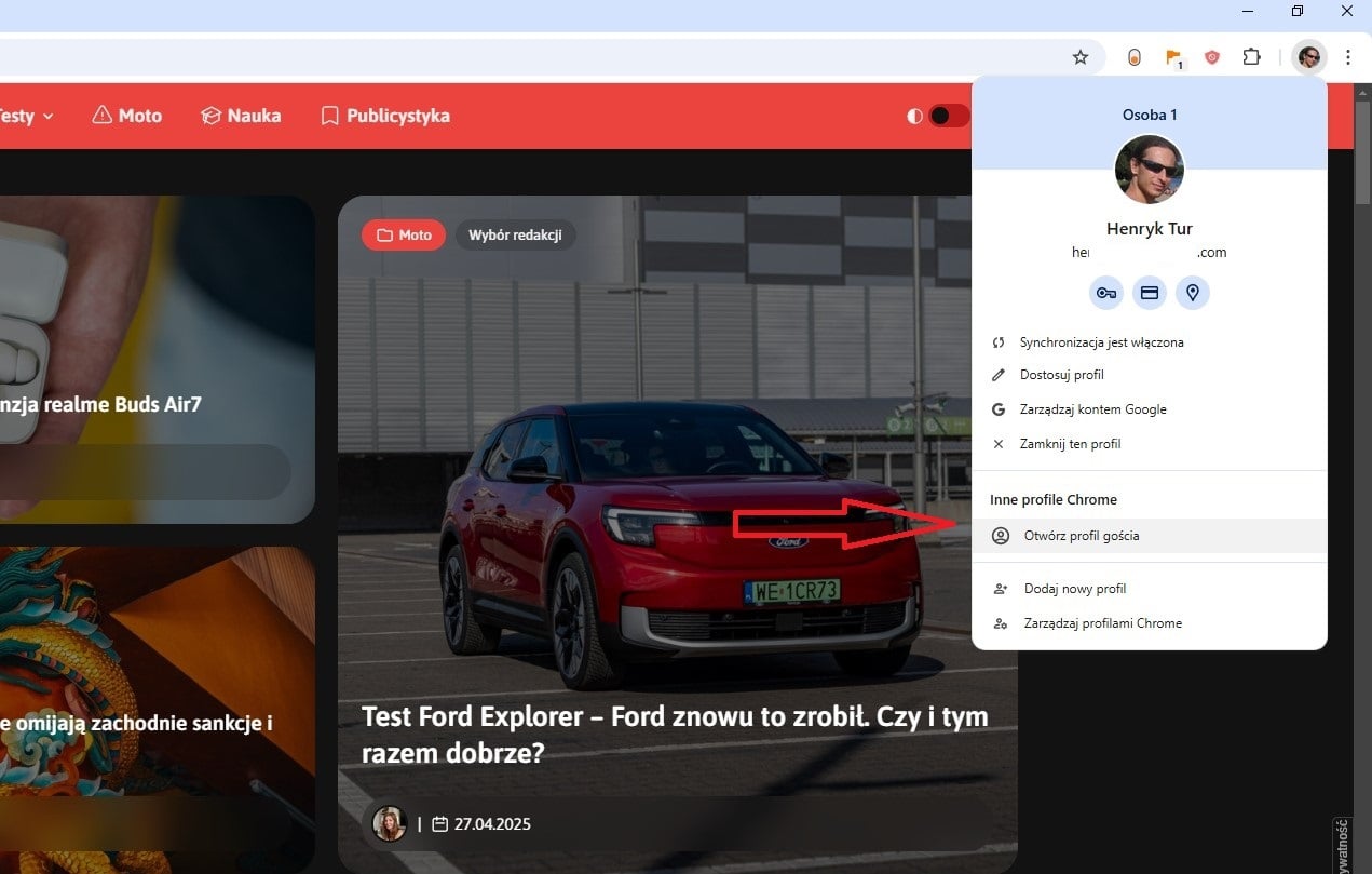 Chrome - Profile