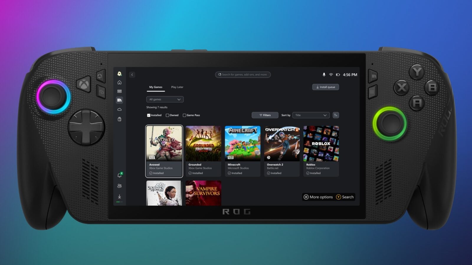 Aplikacja Xbox z biblioteką Steam