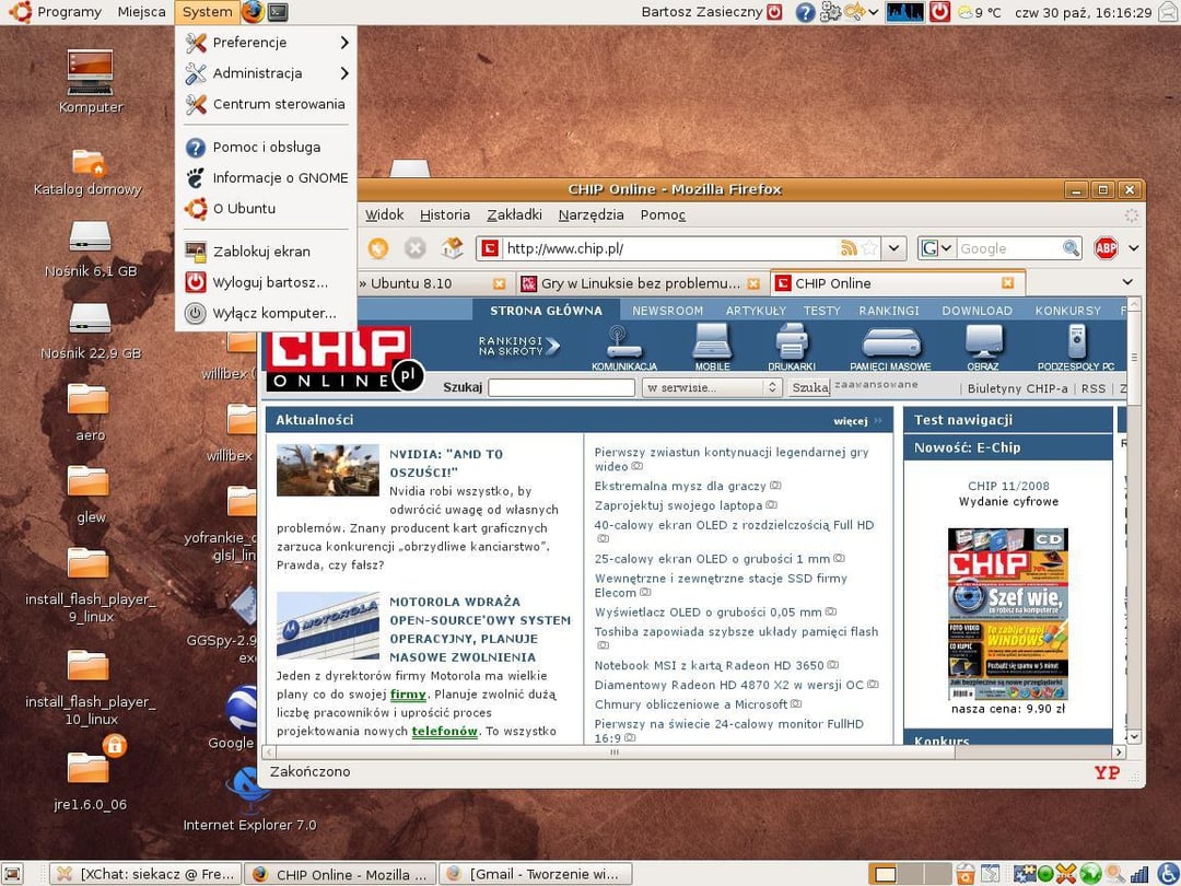 Domowy Linux po retuszu