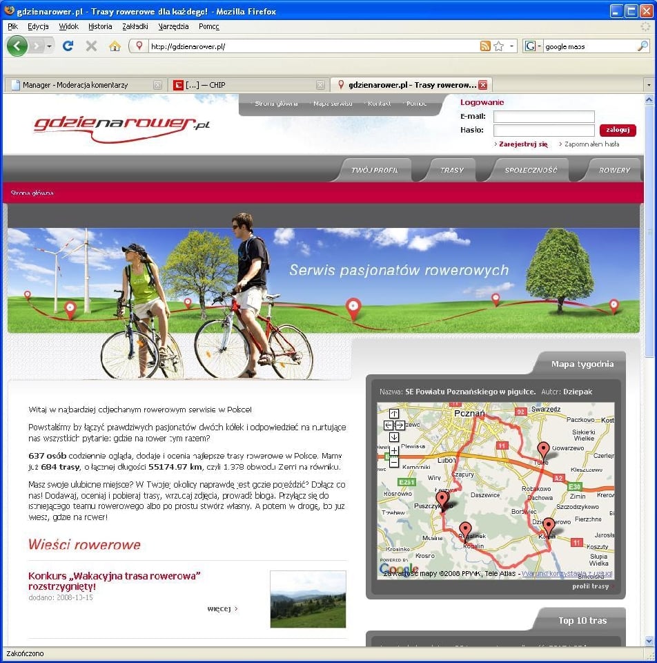 Portal społecznościowy dla rowerzystów rozwija się