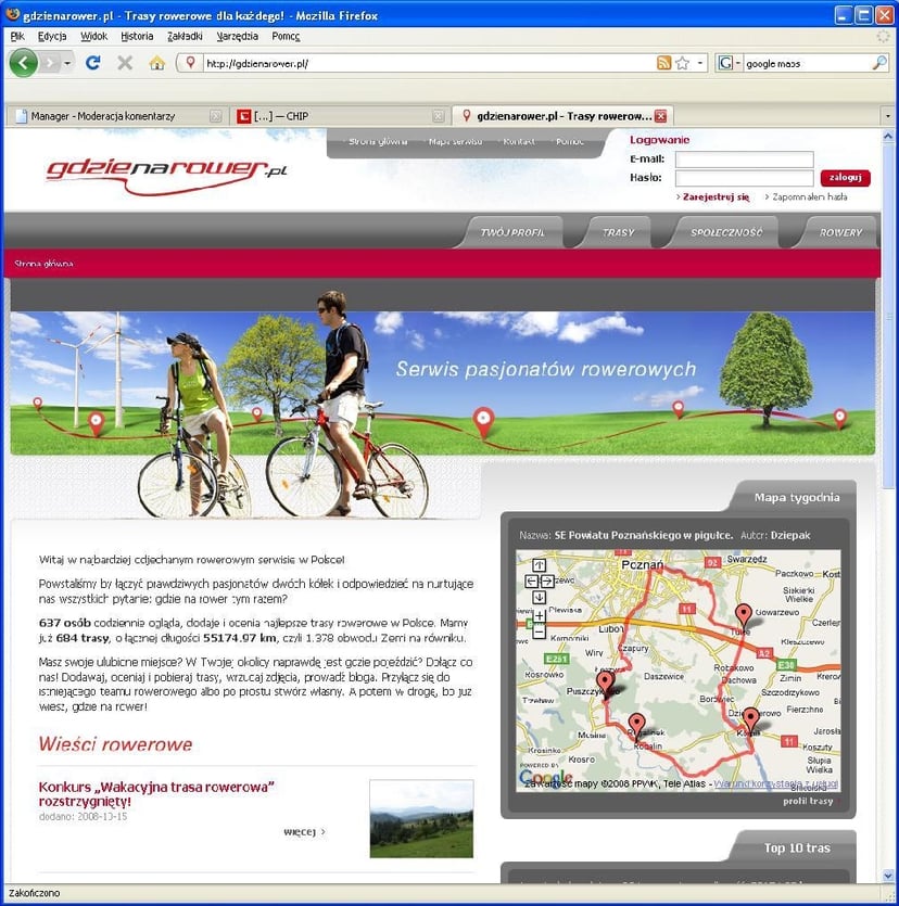 Portal społecznościowy dla rowerzystów rozwija się
