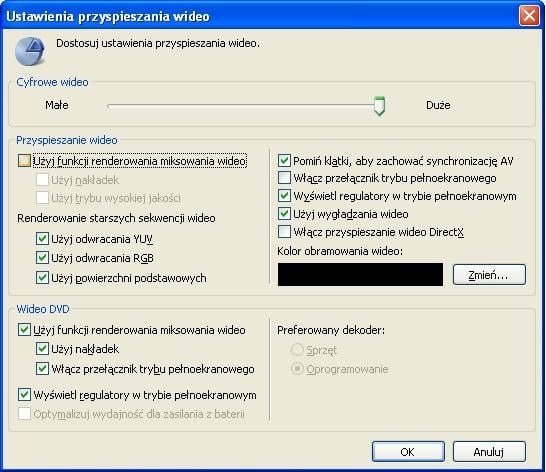 Odtwarzanie wszystkich formatów wideo w Media Playerze