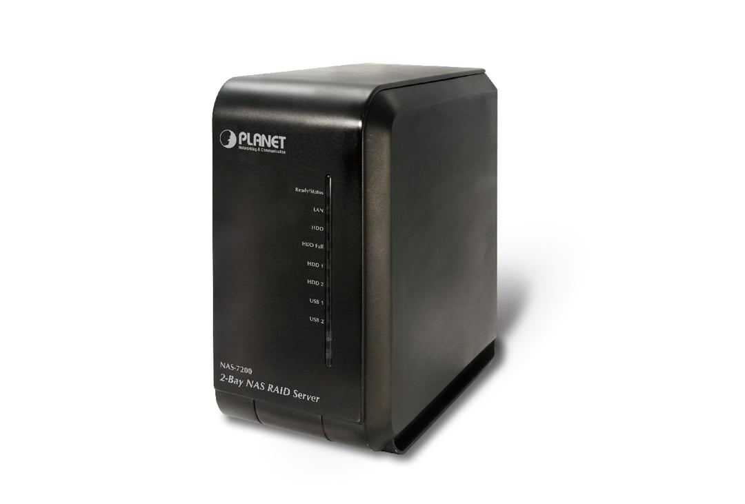 Sieciowy serwer magazynujący z dwoma dyskami SATA RAID