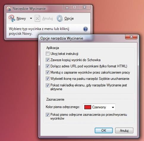 Szybkie zapisywanie zrzutów ekranu za pomocą narzędzi dostępnych w Viście