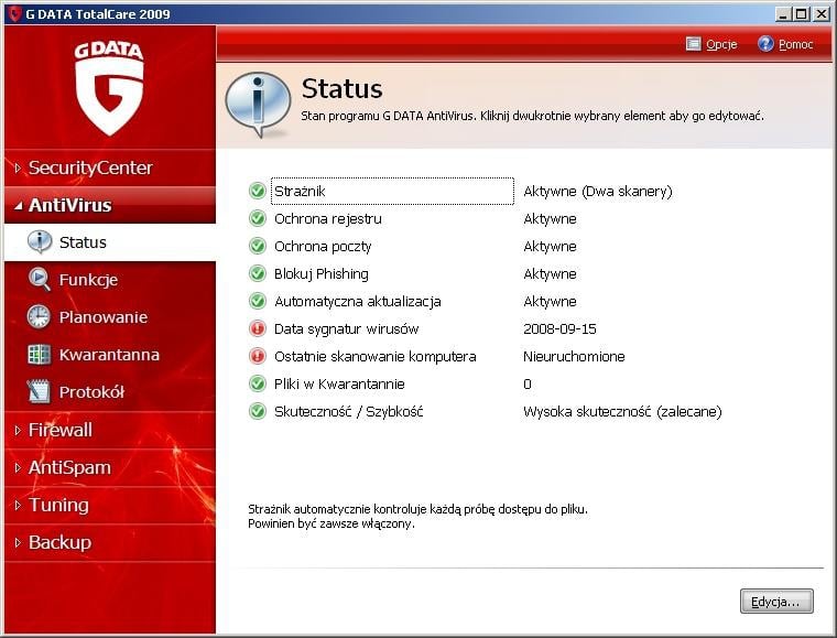 Pakiet bezpieczeństwa G Data Total Care 2009