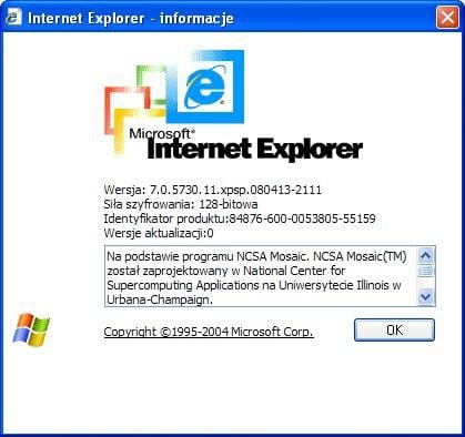 Precyzyjne ustalenie wersji przeglądarki internetowej firmy Microsoft