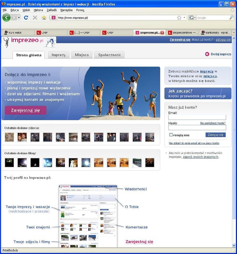 Społecznościowy portal o imprezach