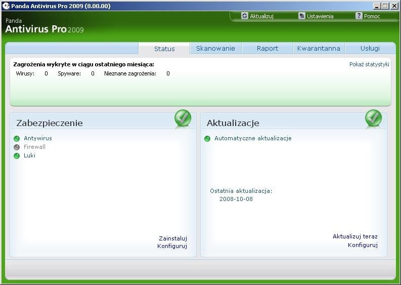 Program antywiusowy Panda Antivirus Pro 2009