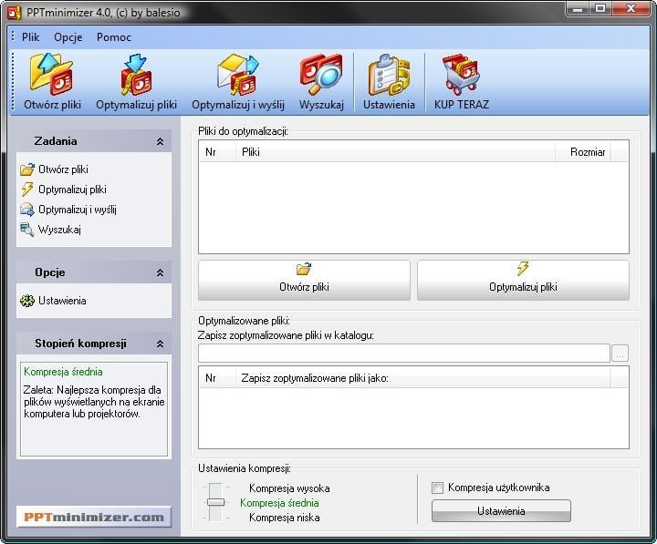 Program do kompresji danych PPTminimizer 4.0