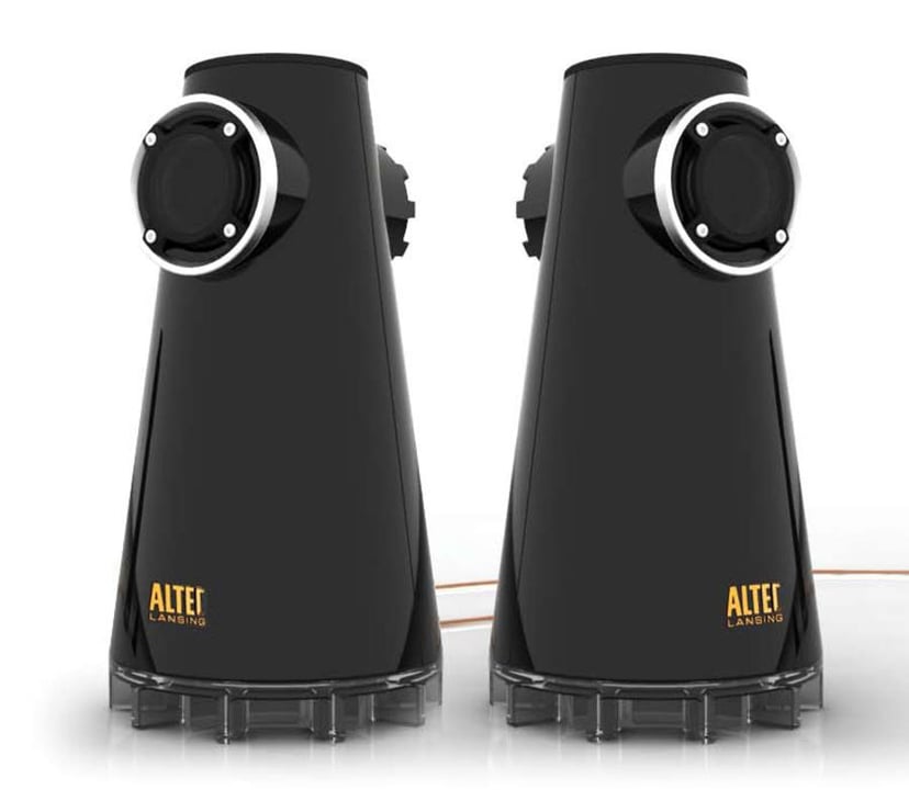 Oryginalny kształt i dwa subwoofery w zestawie głośników Altec Lansing