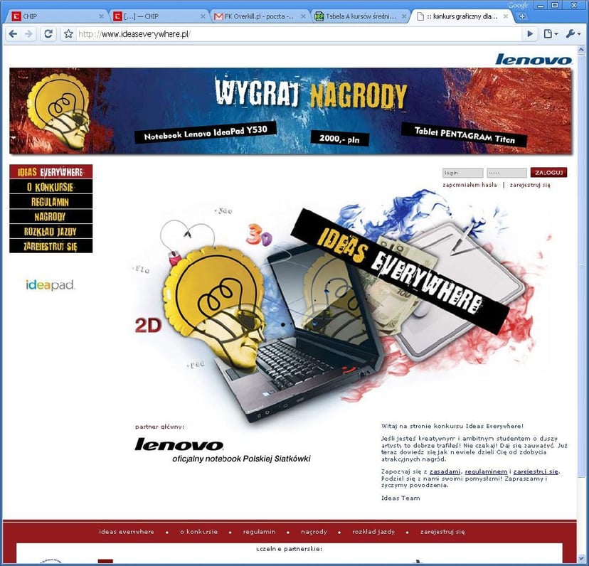 Zaprojektuj reklamę dla Lenovo, dostaniesz notebooka