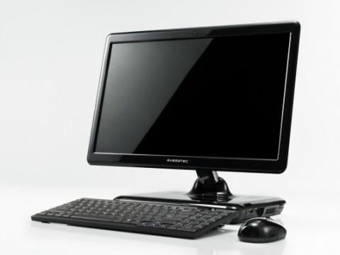 Dwa stylowe desktopy typu all-in-one