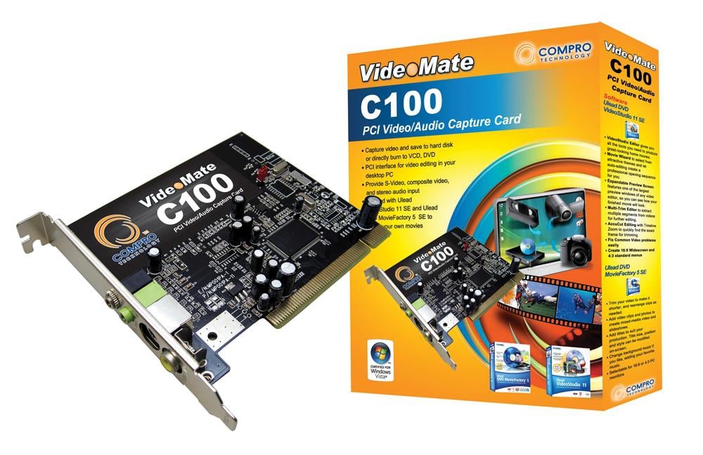 VideoMate C100 konwertuje analogowe nagrania na format cyfrowy