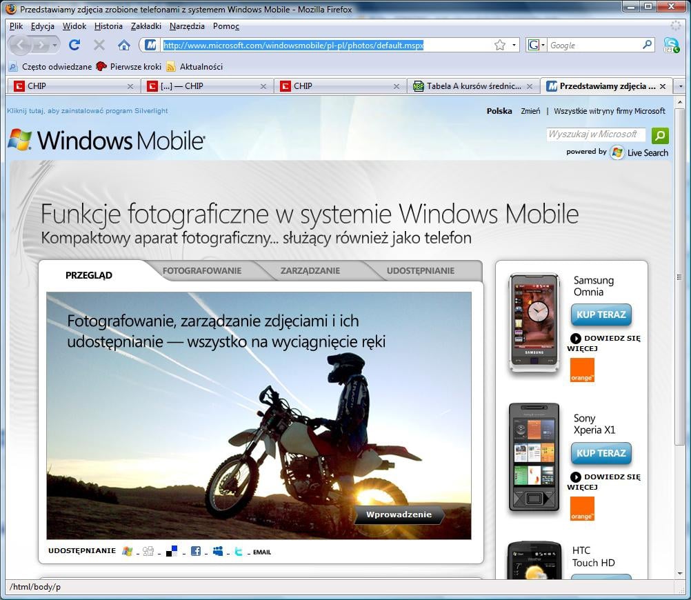 Globalna kampania fotograficzna dla telefonów z systemem Windows Mobile